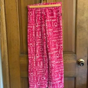Girls 10/12 Calvin Klein pink pajama pants.